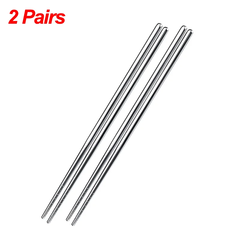 Palillos chinos de acero inoxidable, palillos antideslizantes para Sushi, palillos de Metal para comida japonesa coreana, juego de vajilla de cocina, 1/2/5 pares: Verde