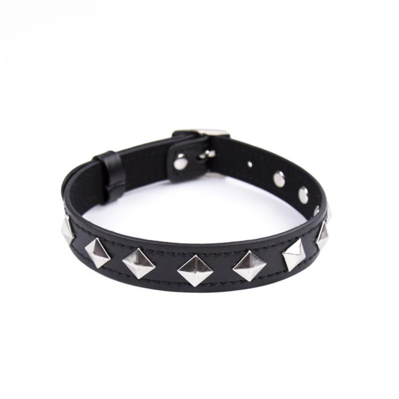 7 Styles Punk Rock gothique Chokers femmes hommes en cuir PU Goth Rivet coeur rond tour de cou réglable bijoux de