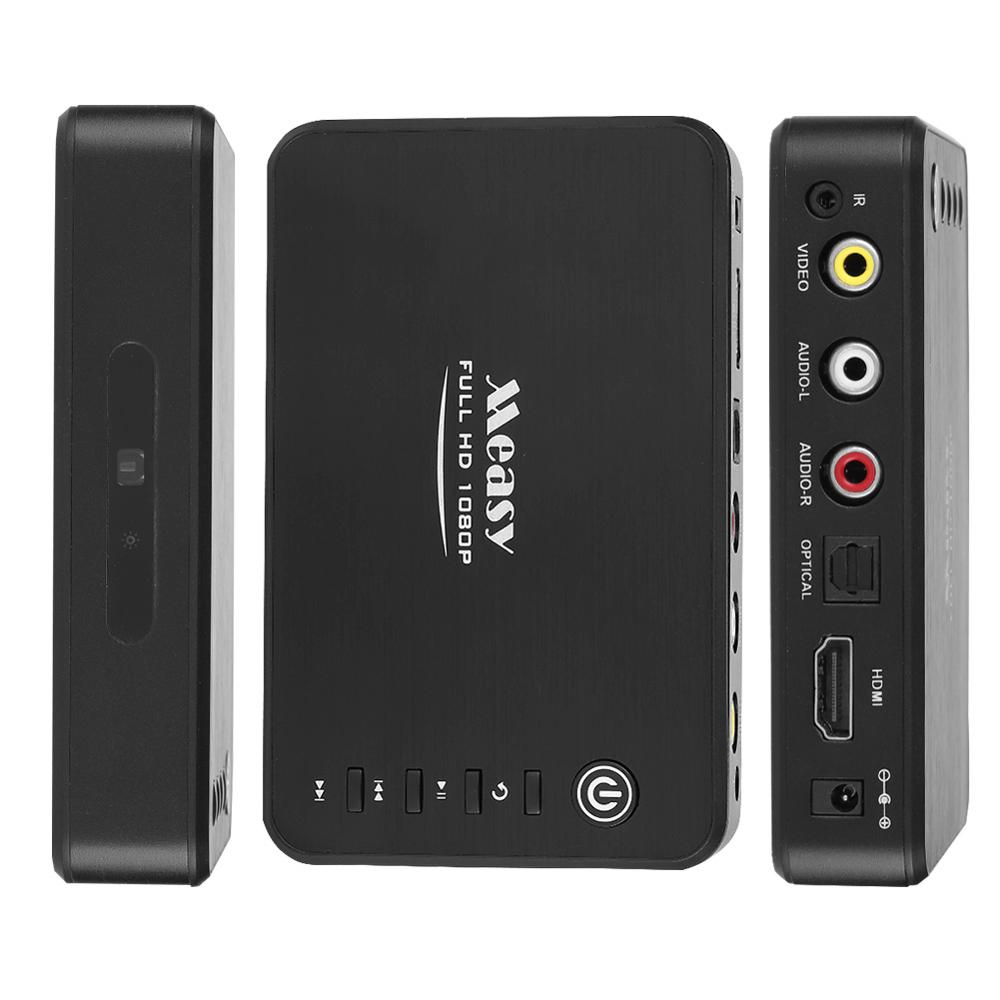 Measy A1HD Full HD Media Player Multimedia Portable 3D Hard Disk 1080P HD Video Audio Player Support USB and SD Card 100-240V