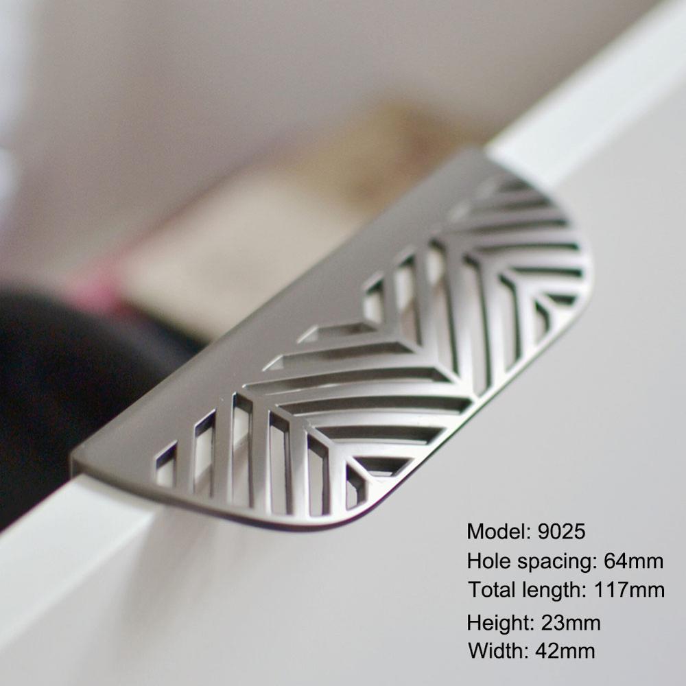 Kitchen Stainless Steel Furniture Handle Cabinet Pulls Cabinet Handle Knobs Silver Cupboard Handle Pull Hardware: Grey L