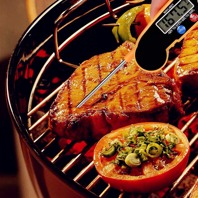 Digital Instant Read Meat Thermometer with Highly Accurate Temperature Probe Electric Cooking Thermometer for Kitchen Food Gril