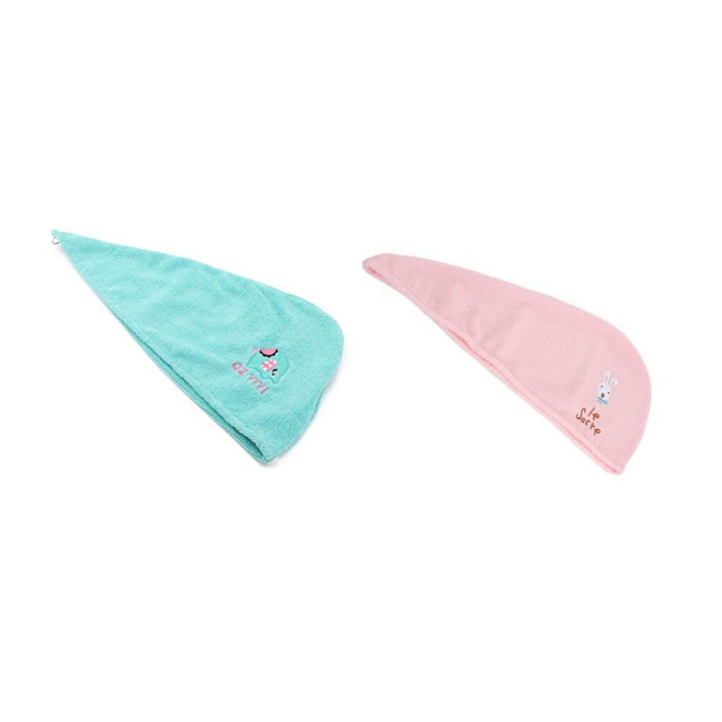 Serviettes de bain à séchage rapide en tissu microfibre, chapeau de douche, Turban absorbant, couleur aléatoire, 1 pièce