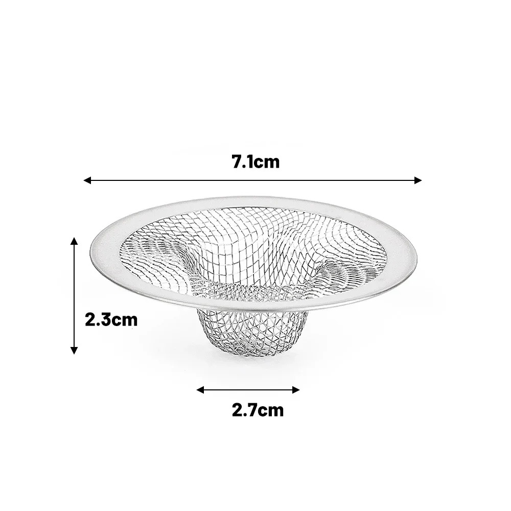 Filtro de acero inoxidable para fregadero de cocina, coladores de malla para alcantarillado, bolsas de malla desechables para filtro de fregadero, drenaje de suelo de baño, filtro de residuos de pelo: Oro