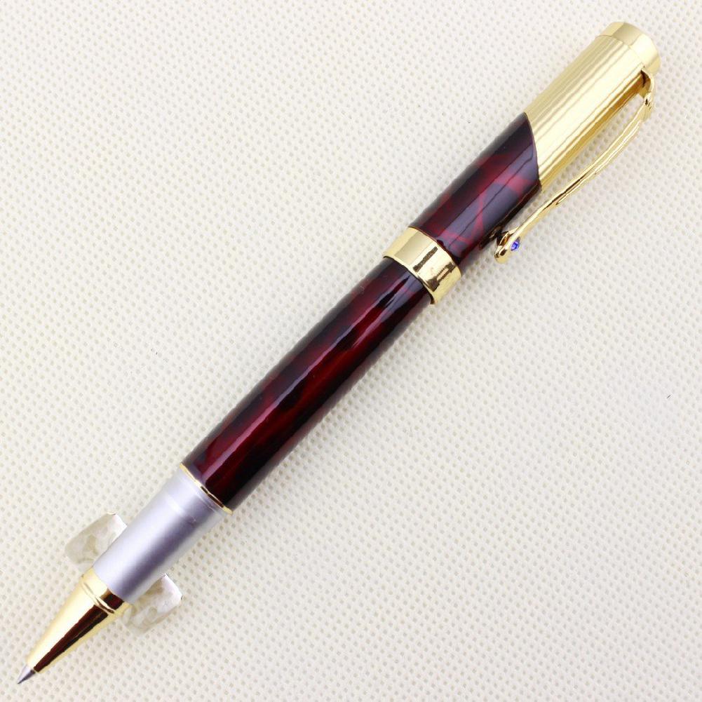 Beautiful Rollerball Pen Metal Office School Pen Classic Gold Black Gold Clip Pen Claret & Golden