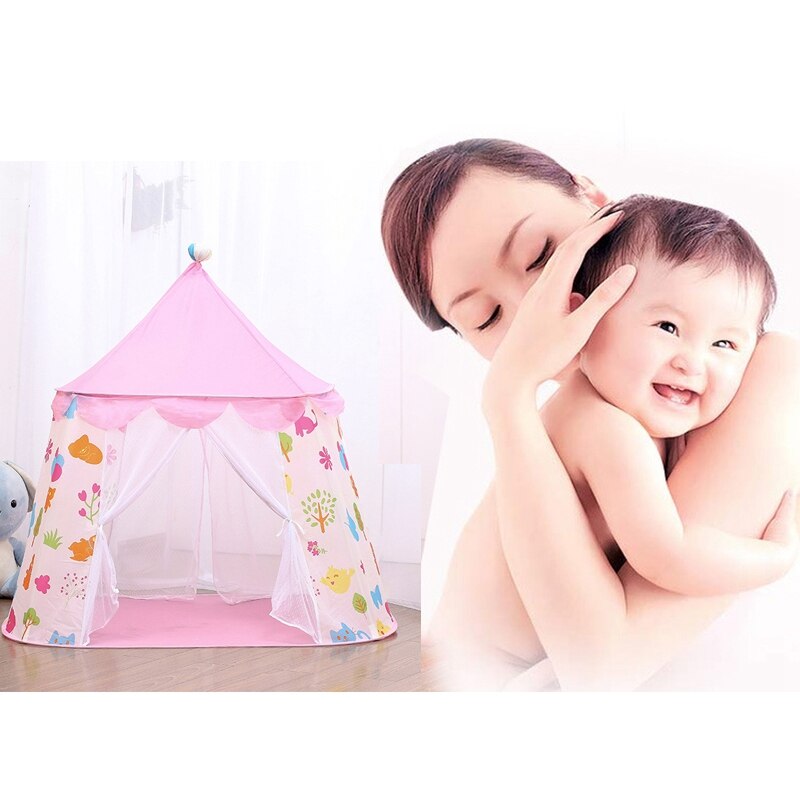Kid Teepee Tent Huis Voor Game Room Kids Outdoor Game Zomer Kinderen Tent Prinses Kasteel Tent Draagbare Opvouwbare
