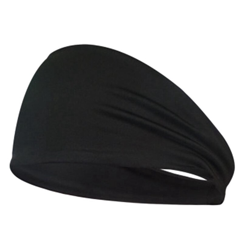 1Pc Sport Haarband Yoga Zweet Band Voor Vrouwen Mannen Running Fitness Hoofdband Mode Elastische Tulband Effen Kleur Haarband: BK