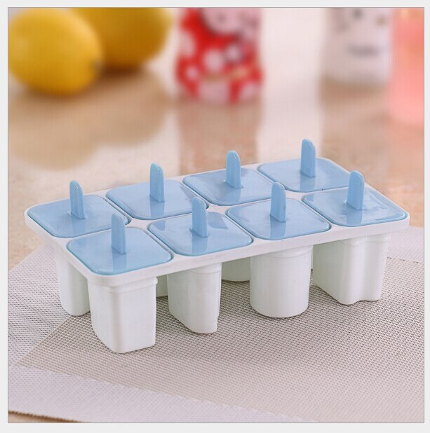 RSCHEF Ice mold Homemade Ice Cream Tool With Lid Eight Moulds: Black