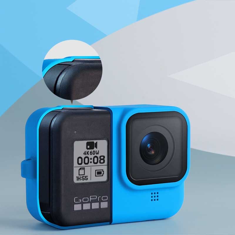 Coque souple en Silicone pour Gopro Hero 8 étui noir bleu coque de protection complète pour Gopro Hero 8 accessoires de caméra d'action