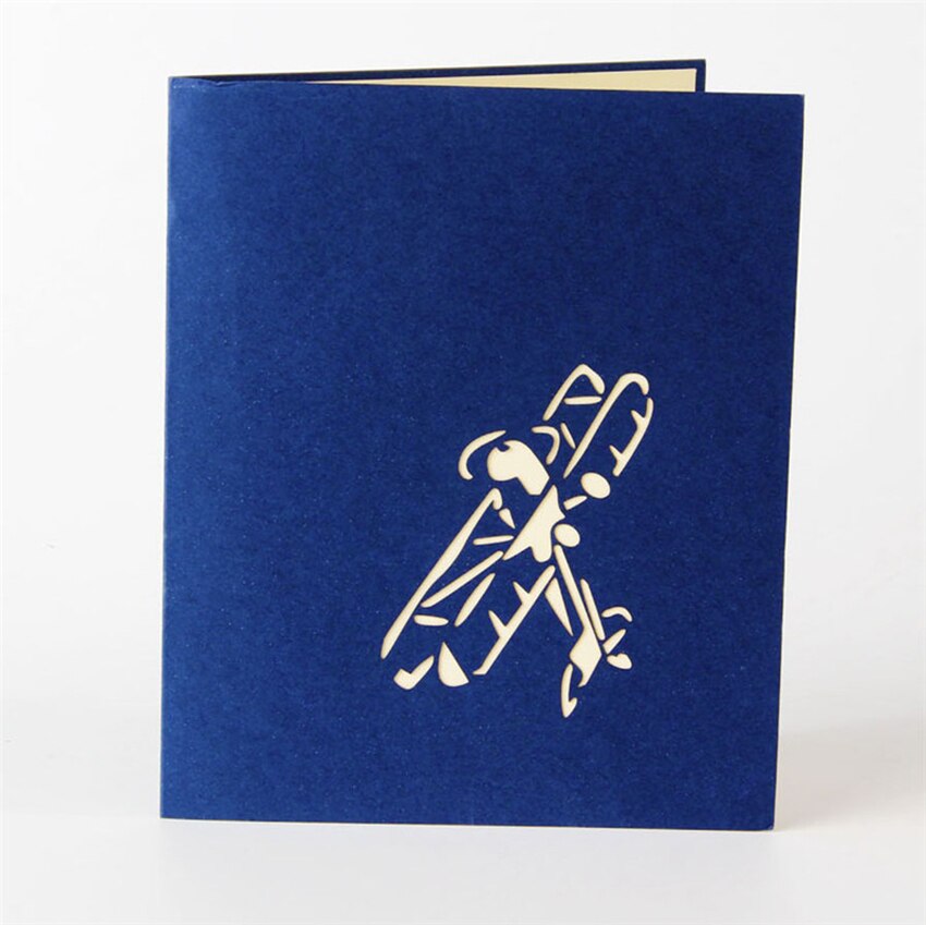 Spiritz 3D Pop Up Greeting Cards Postcard Plane Model Handmade Origami Paper Craft Birthday Festival Business Card