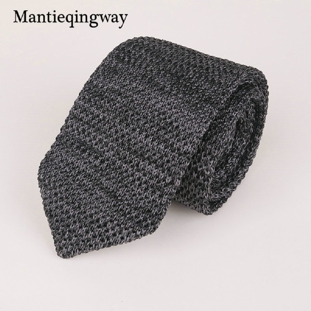 6 Cm Knit Gebreide Ties Voor Mens Pak Stropdas Effen Kleur Skinny Mannen Geweven Gravatas Slim Sjaaldassen Hals tie