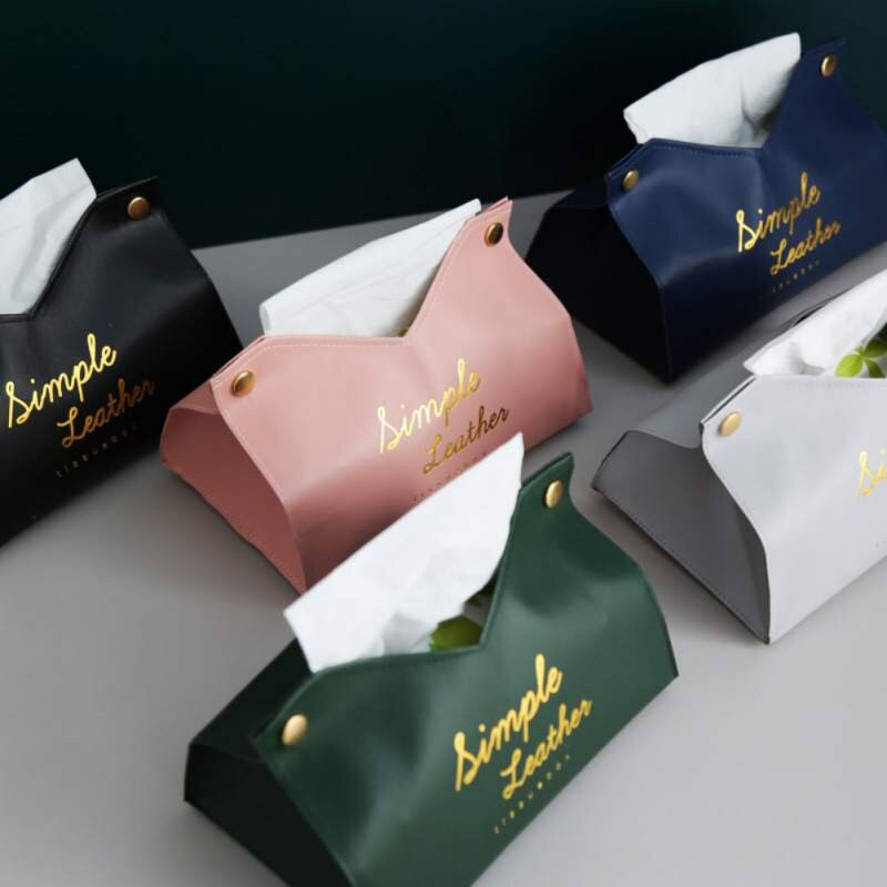 Moderne Toiletpapier Case Lederen Tissue Doos Tissues Houder Kantoor Auto Servet Dispenser Servet Papierrol Toiletpapier Case