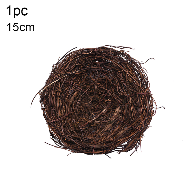 Nido de pájaro redondo de ratán de 8-25cm, decoración de Pascua, huevos de conejo, nido de vid Artificial para decoración del jardín del hogar, suministro para de Pascua feliz: Verde menta
