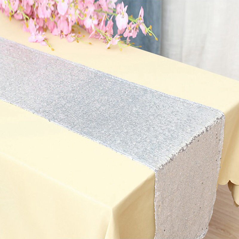 30 x 180cm farverige pailletter bordløber til fest borddug bryllupper dekoration bordløbere: 4