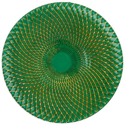Assiette en verre coloré belle plaque de cuisson de dîner de placage à rayures de luxe assiette à salade en verre plat à gâteau vaisselle ronde assiettes alimentaires: 6