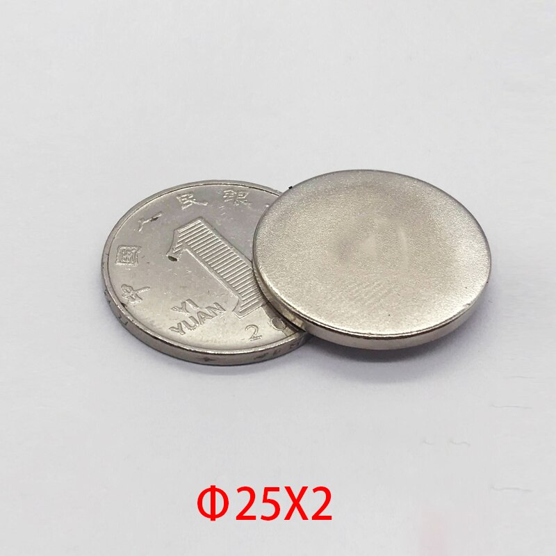 Disc Neodymium Magnet High Power Round Magnets Strong Performance Magnets Sheet Rare Earth Magnets: 25x2mm(10pcs)