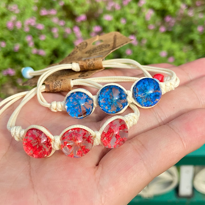 Dames armband met kristallen kralen, dames armband met bloemenpatroon, verstelbare maat, transparante kralenarmband, fijne sieraden