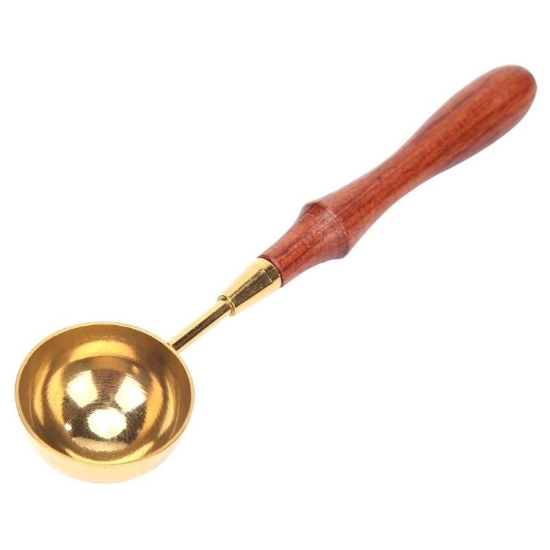 Candle Furnace/Spoon Tool Vintage Stamp Wax Seal Beads Sticks Warmer Wax Melting Glue Furnace Stove Pot For Wax Seal Stamp: wax spoon 1