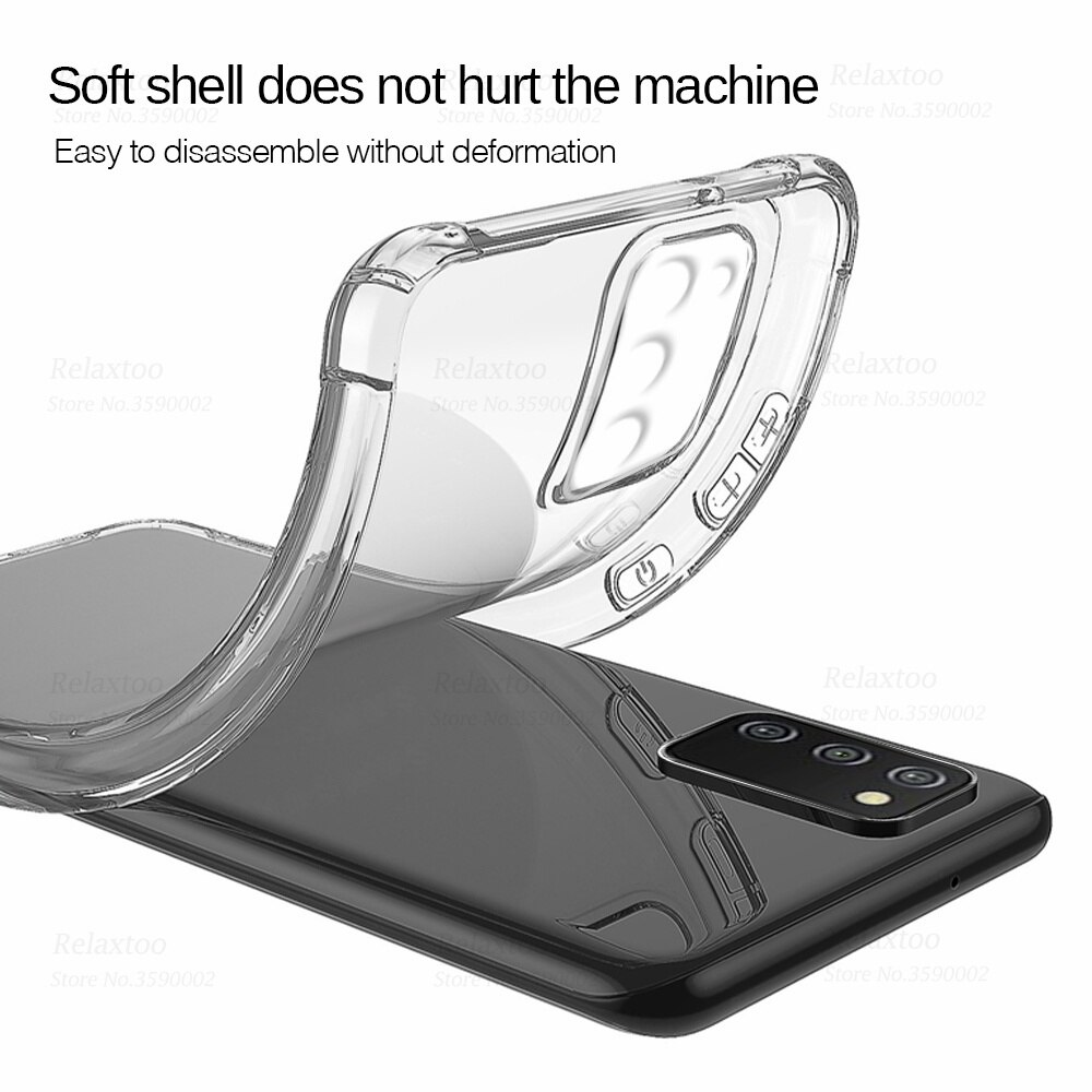 Transparent Silikon Zurück Fall Für Samsung Galaxy A03s A03 Core Samung A03Core EINE 03 03 S A03 S Weiche Schutz telefon Abdeckung Coque