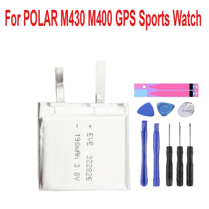 190mAh 3,8 V Batterie Core für POLAR M430 M400 GPS Sport Uhr Neue Li-Polymer Wiederaufladbare Akkumulator Ersatz