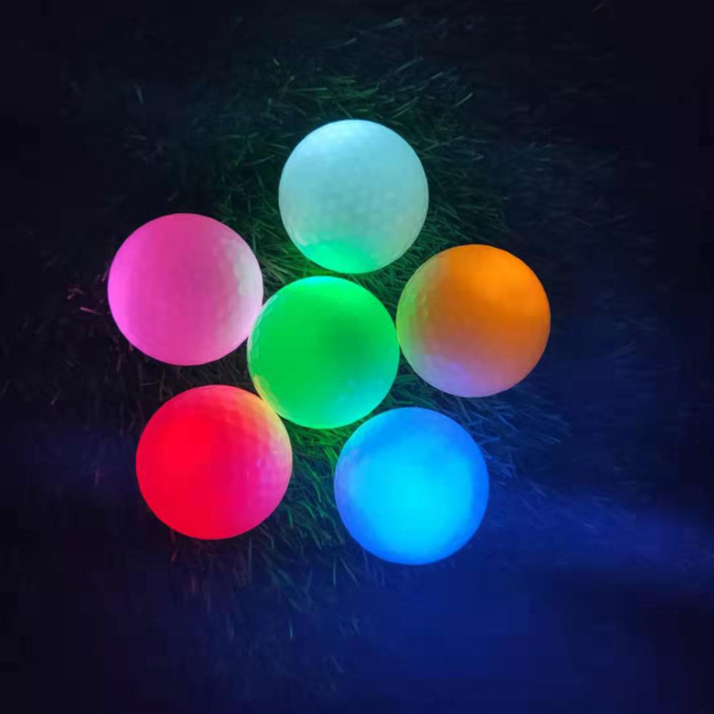 4 Pcs/Pack Night Flashing LED Golf Ball In The Dark Light Up High Hardness Waterproof Golf Practice Balls Training Supplies