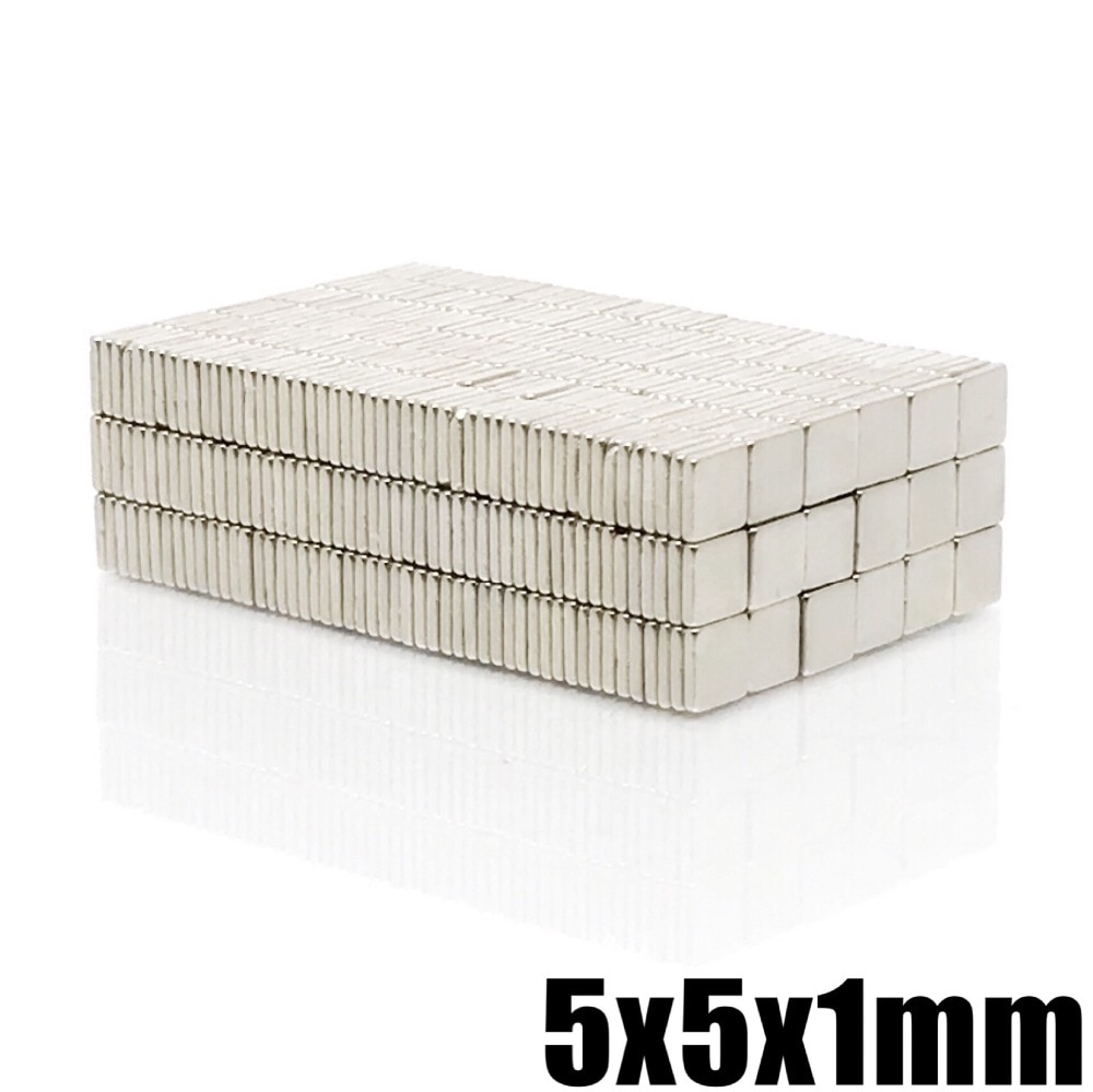 20/50/100 stks/partij magneet 5x5x1 N35 Sterke Vierkante NdFeB Zeldzame Aarde Magneet 5*5*1 Neodymium Magneten 5x5x1mm 5*5*1mm