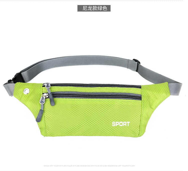 Women Men Waterproof Running Waist Bag Outdoor Pouch Sports Running Hiking Belt Bags Women for Iphone Phone Jogging Bags: green