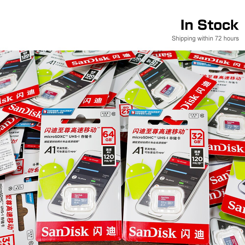 SanDisk Ultra karta Micro SD 128GB 64GB 32GB 16GB 200GB 256GB 400GB karta pamięci Micro SD microsd/TF Flash Card A1 na telefon