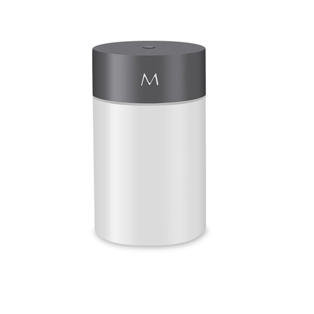 Humidifier Diffuser Mini Air Humidifier Aroma Essential Oil Diffuser USB LED Night Lamp Humidifier Air Purifier Car Purifier: Gray