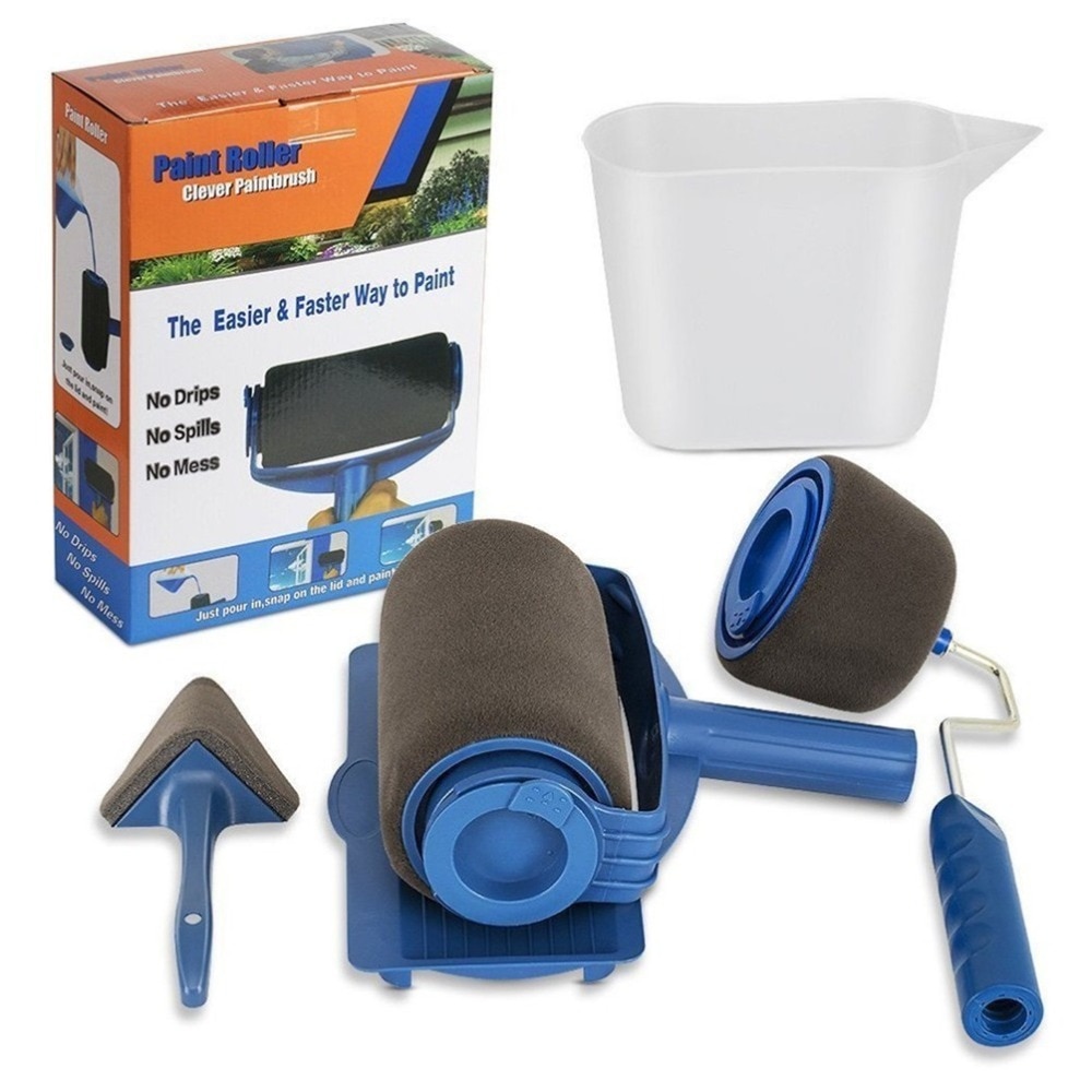 Seamless Paint Runner Pro Roller Brush Handle Tool Flocked Edger Office Wall Painting Roller Paint Brush Set Paint Roller