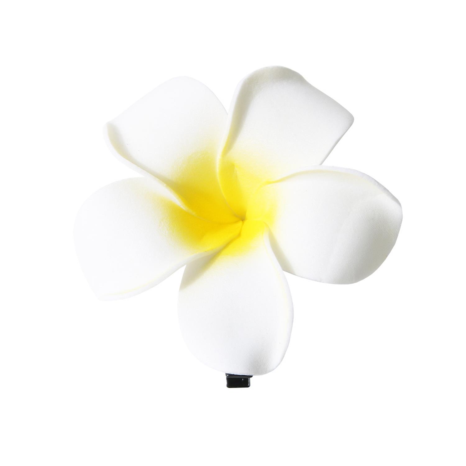 Hawaii plumeria blomma hårspännen för kvinnor flickor blommiga hårnålar för sommar strand bröllopsfest håraccessoarer: Ingefära