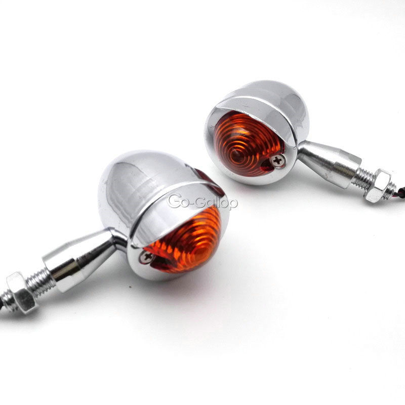 2X Motorcycle Chrome Turn Signals For Suzuki Boulevard Intruder M50 M90 C50 C90 VL 1400 1500/Kawasaki Vulcan 900 1500 1600 1700