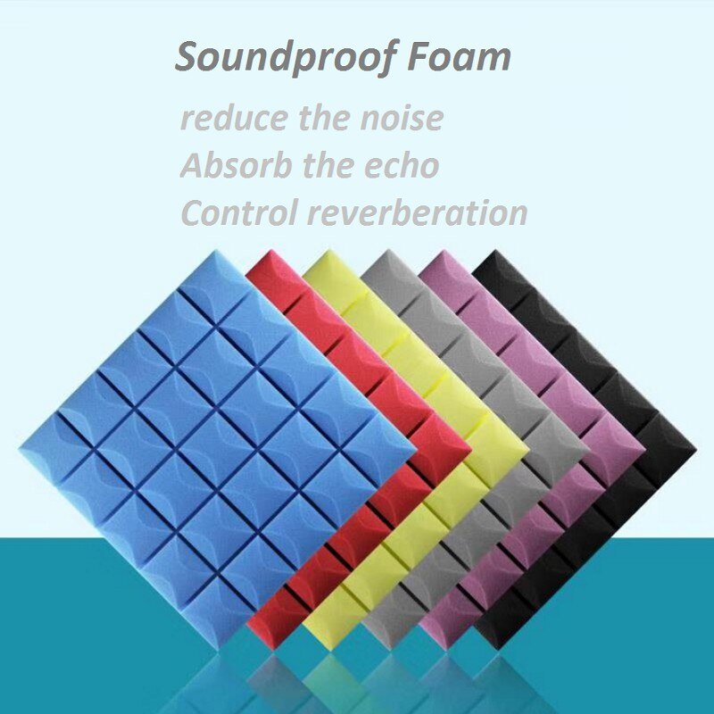 50x50x5cm Sponge Sound Foam Acoustic Soundproofing Foam Sound-Absorb Noise Sponge Wall Foam Lsolator Pads