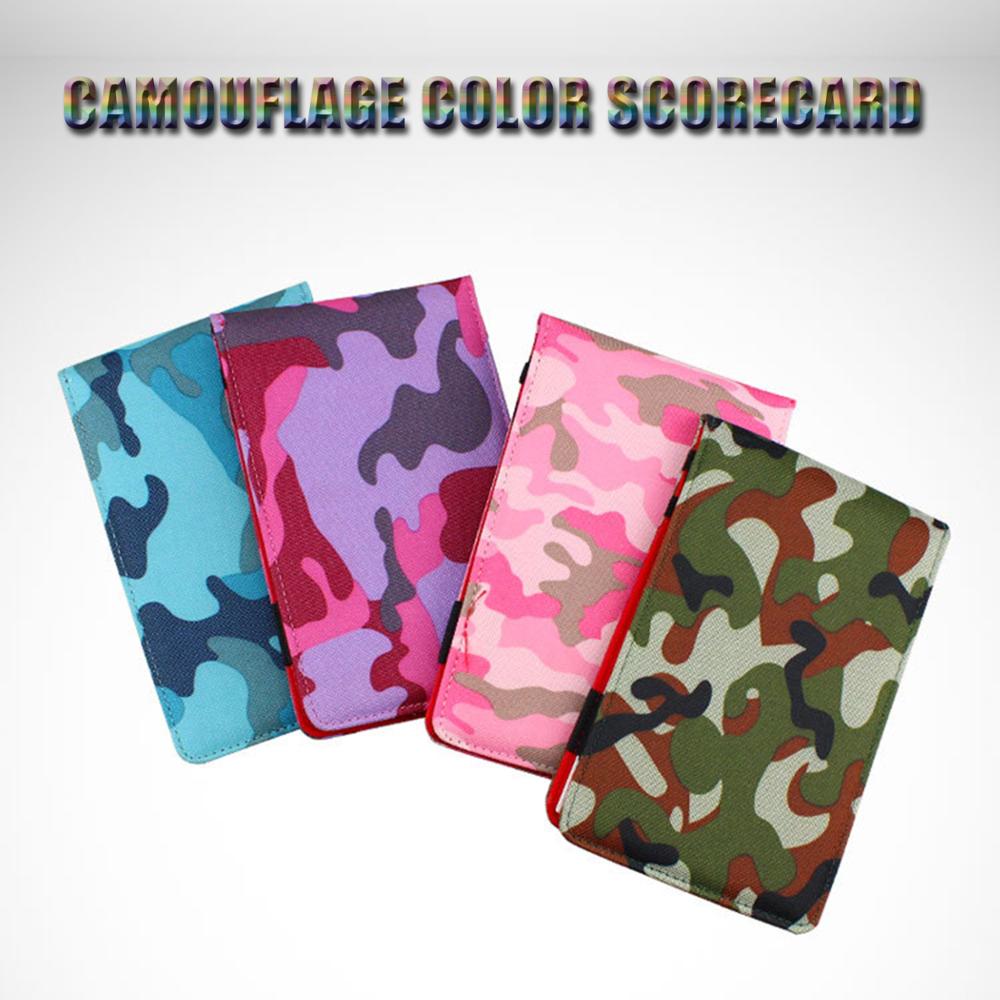 Kofull Camouflage Kleur Golf Scorekaart Houder Oxford Doek Yardage Boek Pocketbook Levert Accessoires