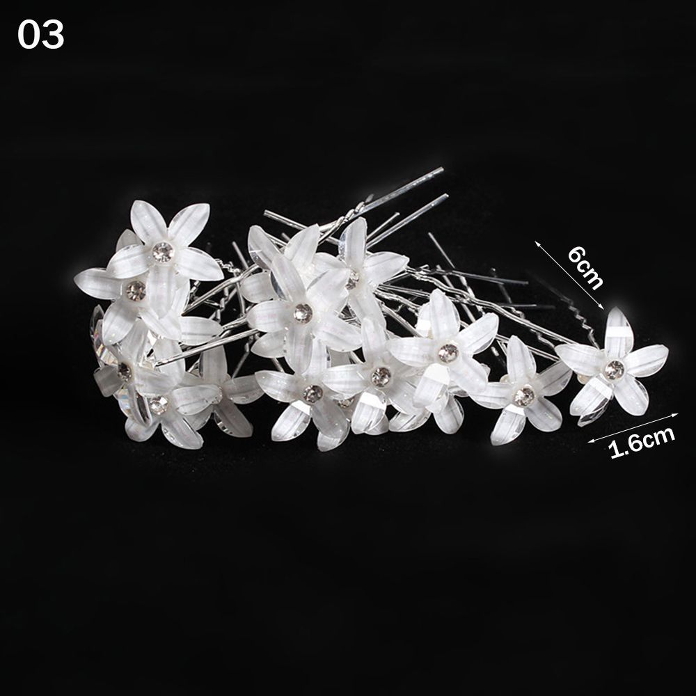 20 stücke Braut U-förmigen Stift Metall Haarspange Clip Haarnadeln Strass Perle Frauen Haar Zubehör Hochzeit Frisur Werkzeuge: Silber überzogen