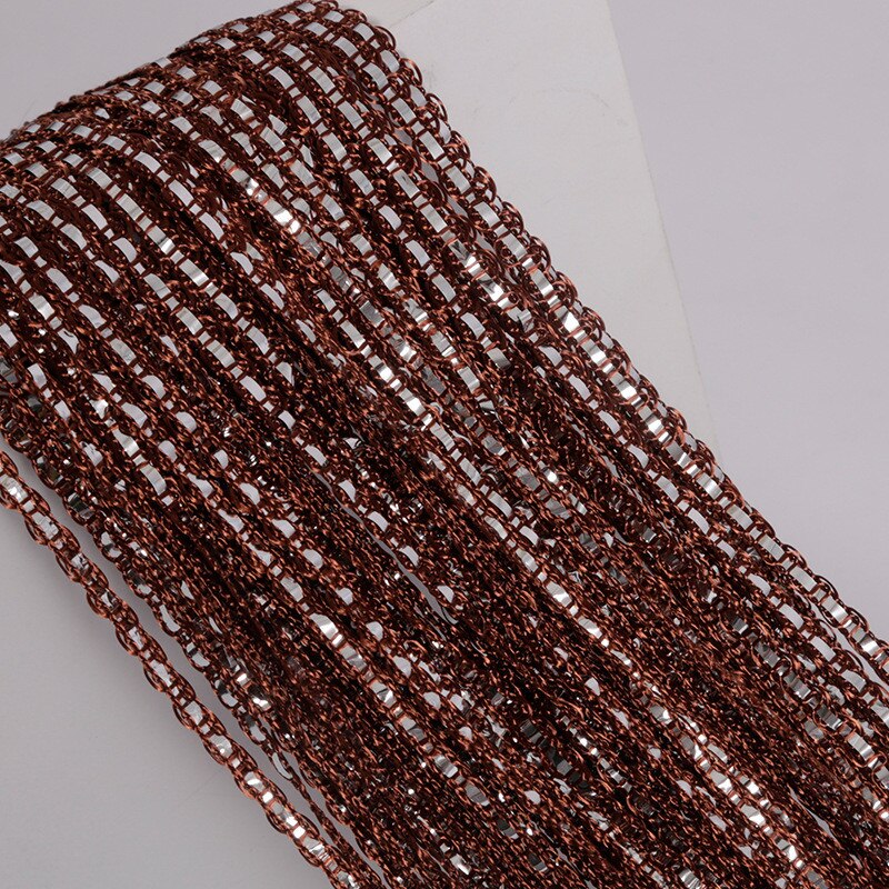 Rideau à cordes argenté avec pompon brillant, 100x200cm, diviseur de salon à la , décoration de mariage pour la maison, rideau de cuisine