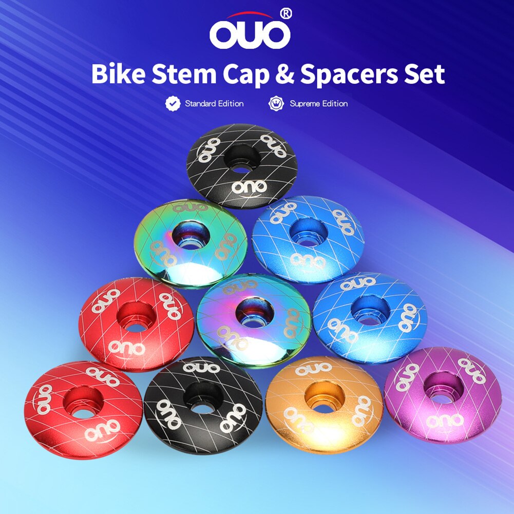 Mtb Fiets Stuurpen Top Cap Headset Cover Met Schroef Kits Aluminium Vork Ring Mountain Road Mtb Fiets Onderdelen