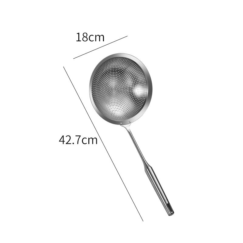 20cm Stainless Steel Colander Filter Cooking Utensils Spoons Frying Pan Colander Drainer Food Colander Dish Drainer Strainer: 18cm
