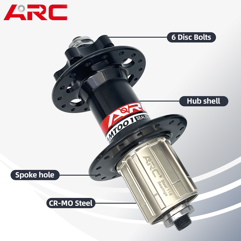 ARC Mt001 Bicycle Hub Mtb Noisy Cube for Shimano 8-12 Speed Bmx Rear Hub Sealed Bearing Hub QR 36 Hole Stainless Steel Freehub
