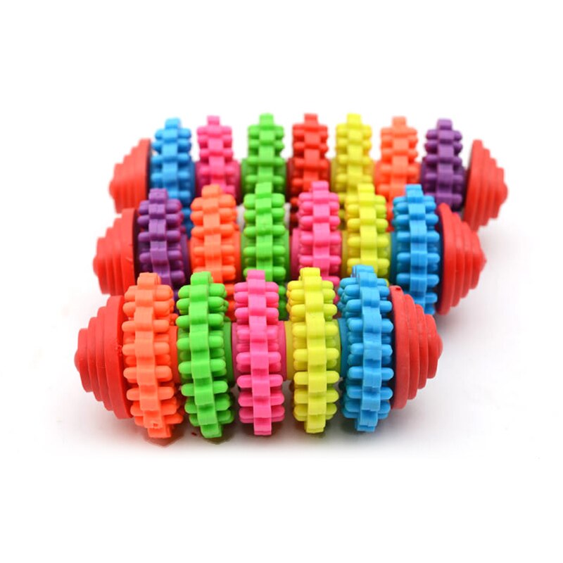 5 Stijlen Gear Vorm Hond Spelen Speelgoed Kleurrijke Hond Speelgoed Puppy Hond Dental Tandjes Gezonde Bite Chew Speelgoed Huisdier hond Product Speelgoed