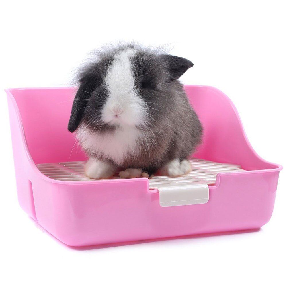 Små husdjur hamster kanin toalett pottränare fixbar bur bricka kattlåda bur prydnad fixbar avtagbar kanin toalett potta