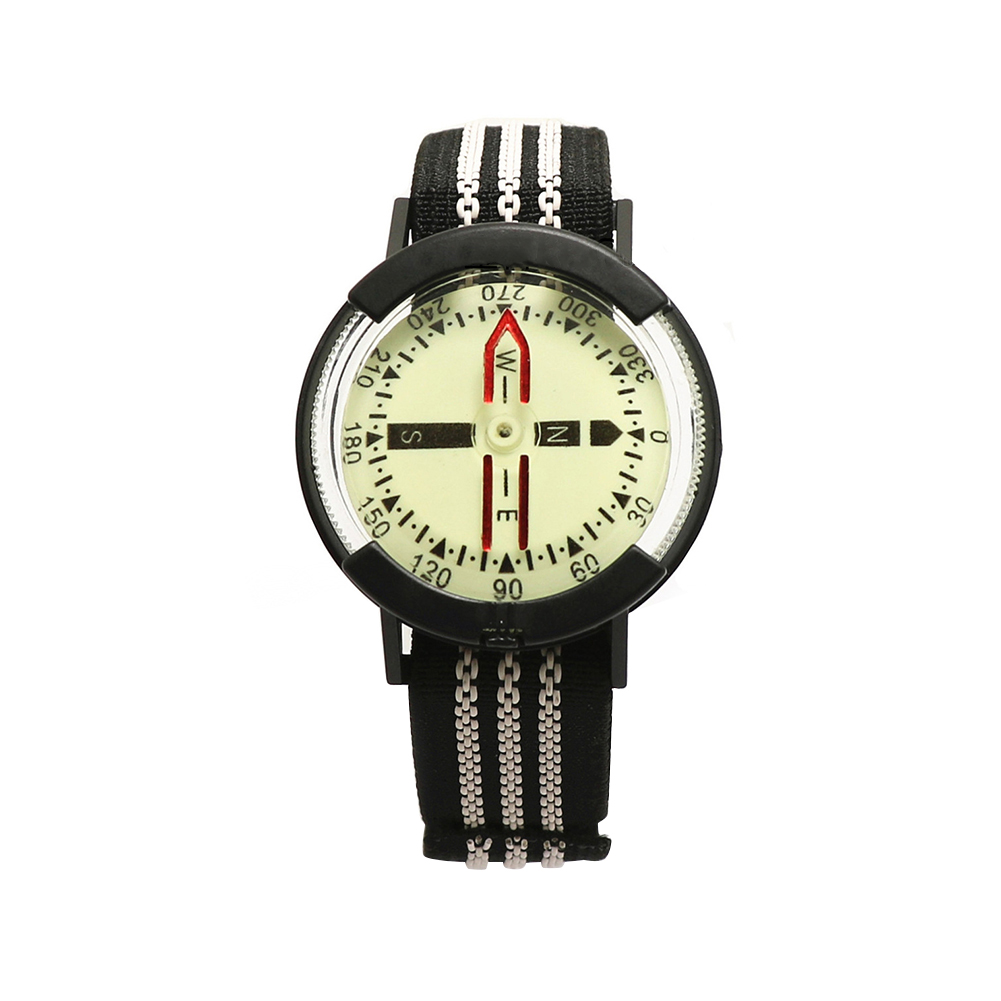 Waterproof Compass With Luminous Pocket Watch Diving Compass Portable Outdoor Multi-function Measuring Ruler Tool