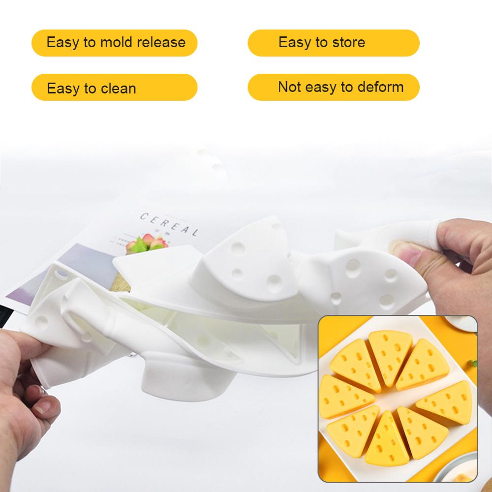 Osteform silikonform mousse kakeformer sjokolade fondant dessert bakverk bakervarer dekorasjonsverktøy bakeware