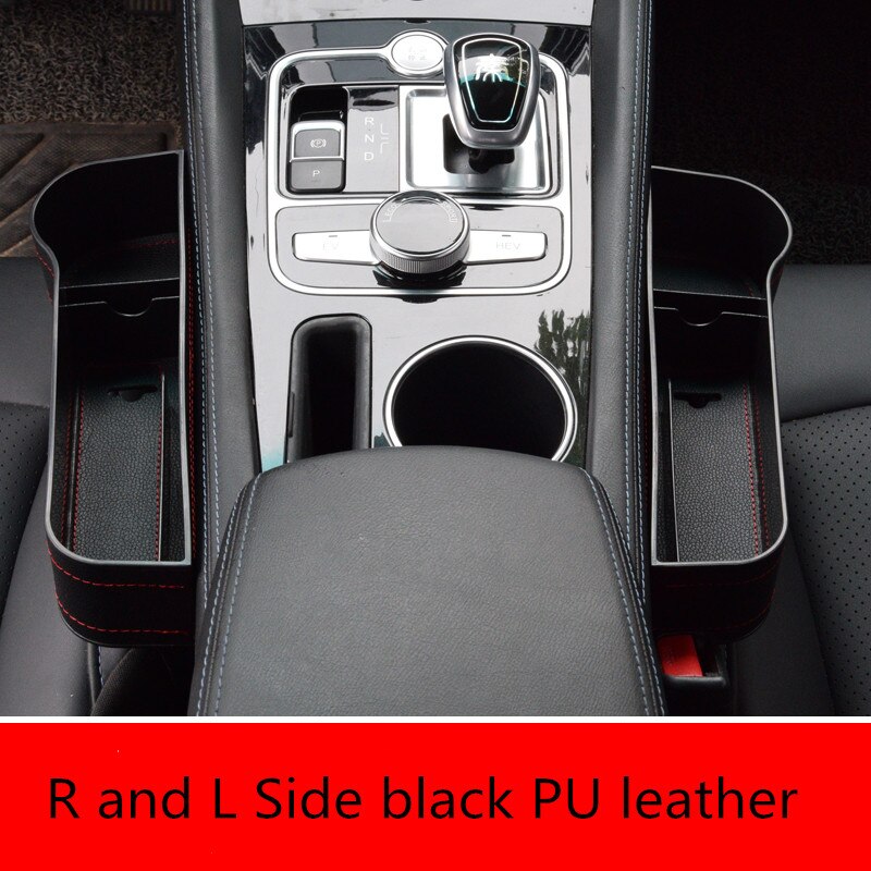 Car Seat Gap Storage Box for Hyundai Creta I10 I20 Tucson Elantra Santa Fe Solaris Creta Veloster Sonata I40 Strikers Accessory: PU R and L Side