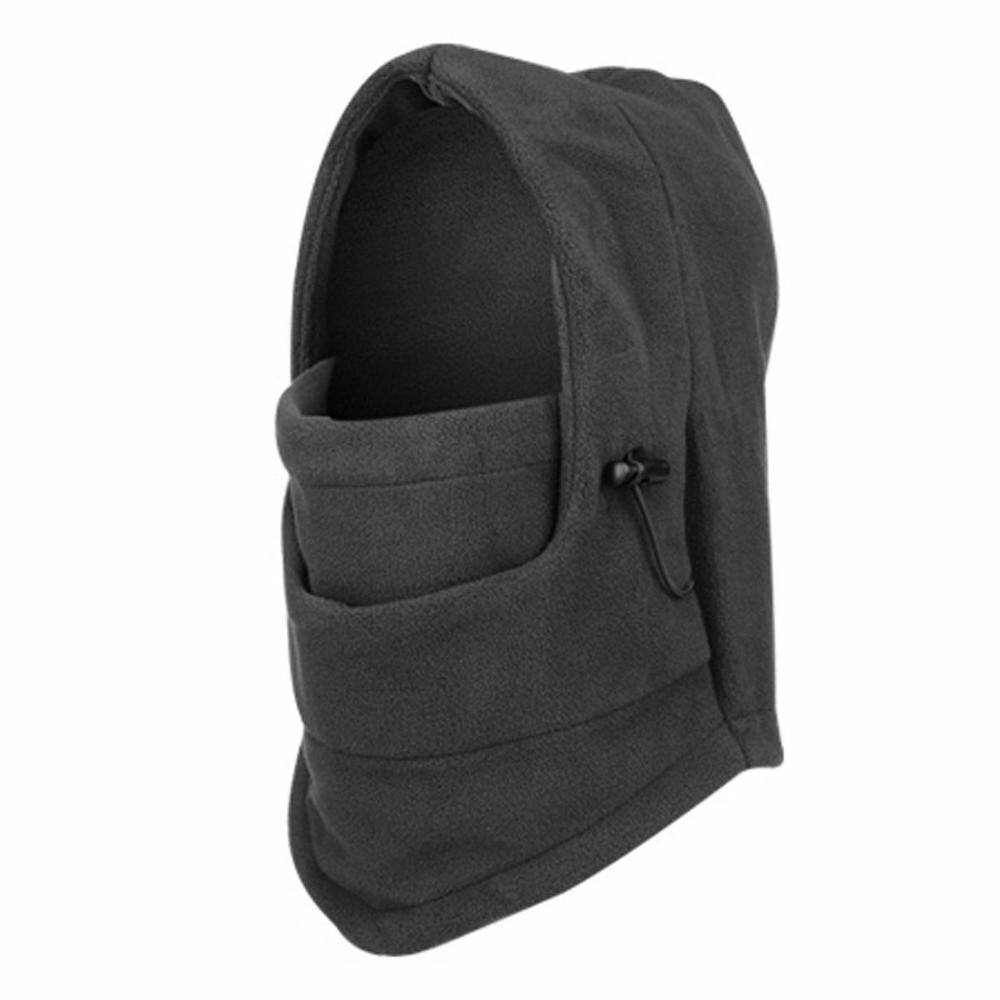 Winter Warm Fleece Hoeden Voor Mannen Schedel Masker Bandana Halswarmer Bivakmuts Gezicht Warmming Motorfiets Cap Special Forces Unisex Hoed: Donkergrijs