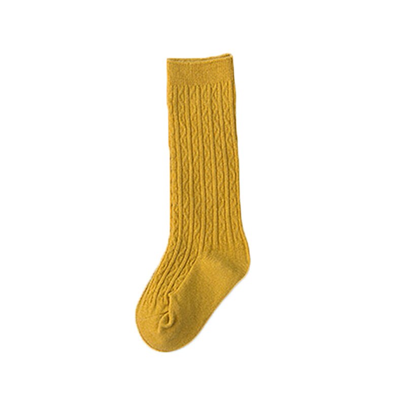 Mallas de encaje para niña, ropa de niña pequeña, otoño e invierno, medias cálidas para bebé, pantimedias de Color sólido para niño pequeño: 0-1Y yellow sock