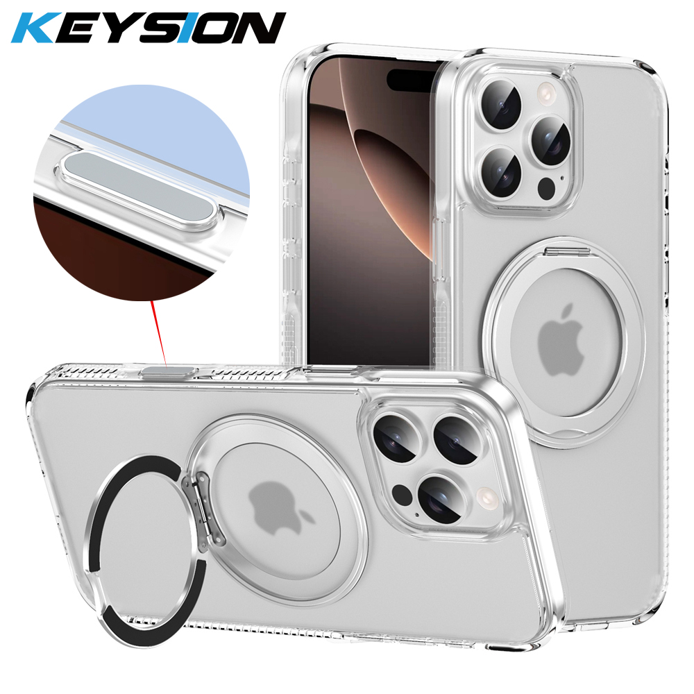 Camera Touch Control Button Case for iPhone 16 Pro Max 16 Plus for MagSafe 360 Magnetic Ring Wireless Charging Matte Clear Cover