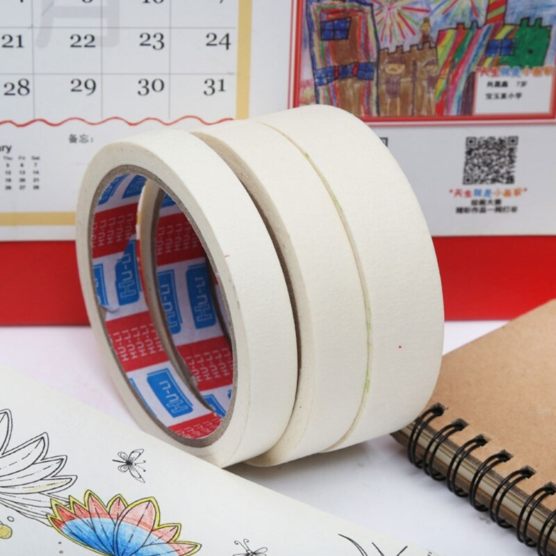 Cpdd Afplakband 15/18/24Mm Enkelzijdig Plakband Crêpepapier Voor Olieverf