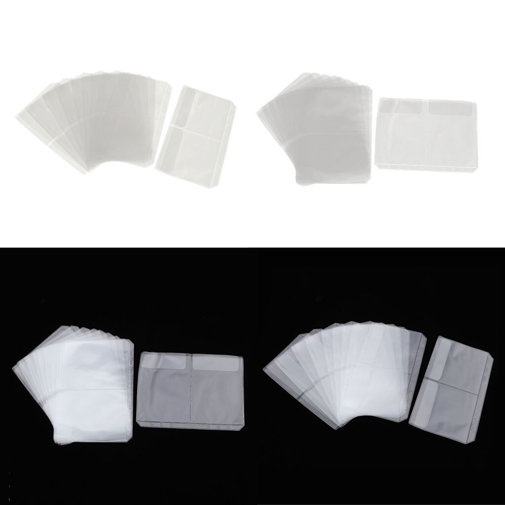 10X A5 A6 Pocket Album Pagina Fit 6 Ringband Voor Kaarten, Gaming, Foto, Document