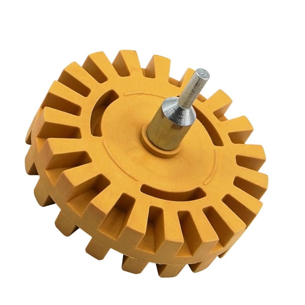 Rueda de goma Universal de 4 pulgadas para eliminar pegamento de coche, pegatina adhesiva, herramienta de pintura de reparación de automóviles, rueda de goma de borrar