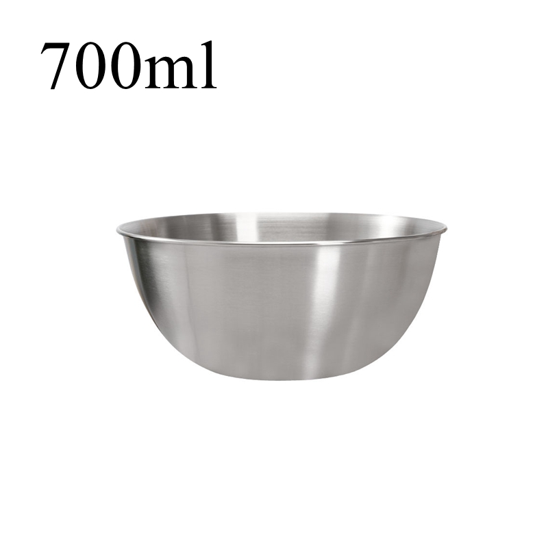 304 Edelstahl Salat Schüssel Küche Metall Verschachtelung Lebensmittel Lagerung Schalen einstellen Kochen Gemüse Obst Ei Mischen Schüssel: 700ML